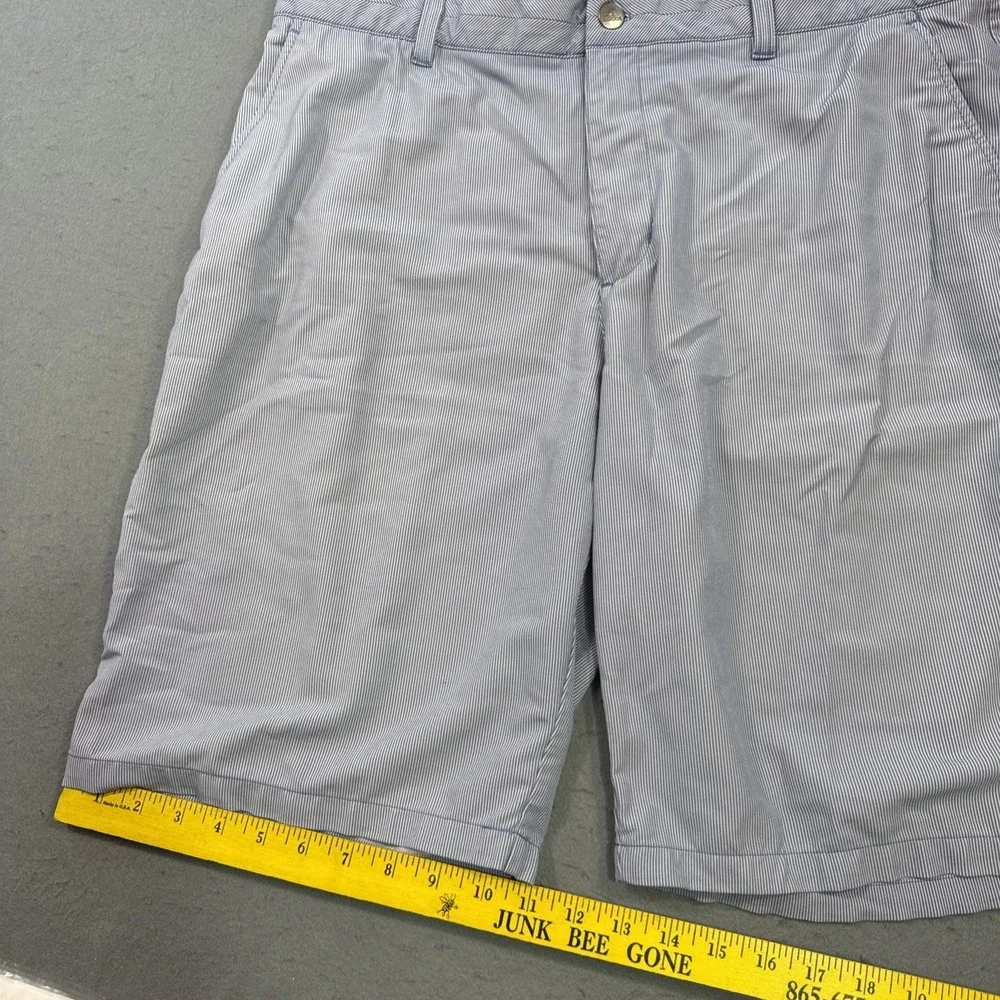 Adidas Shorts Mens 36 blue microstripe Climacool Golf Casual Lightweight Outdoor